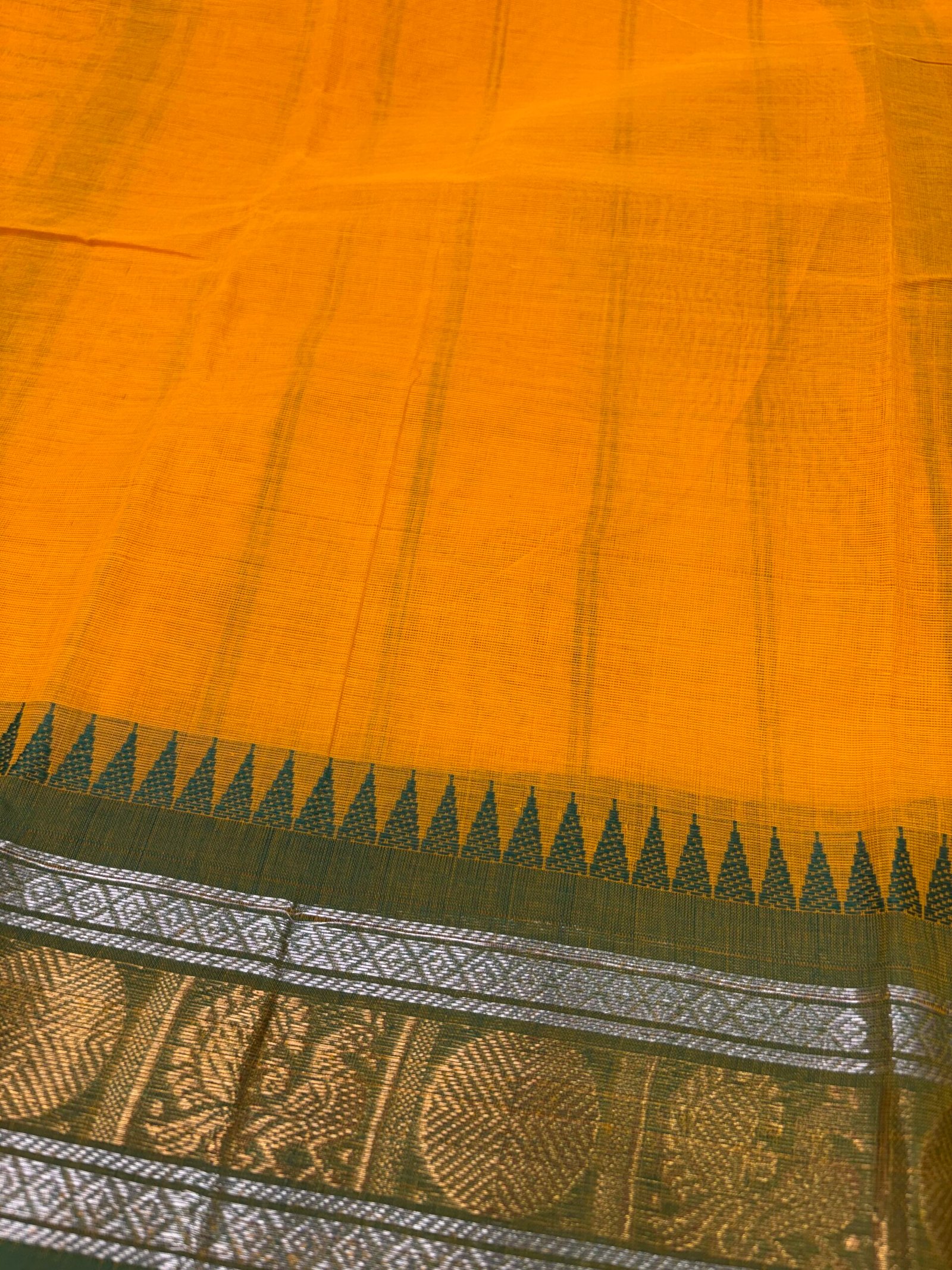 Temple border Kanchi cotton saree - Image 6