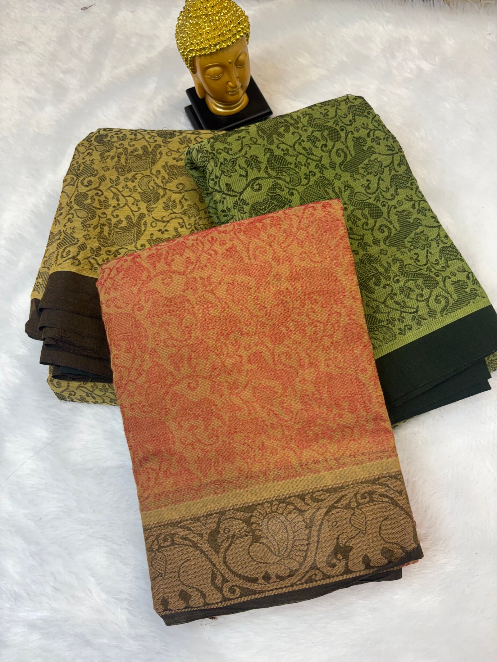 vanasingaram printed Kanchi cotton saree