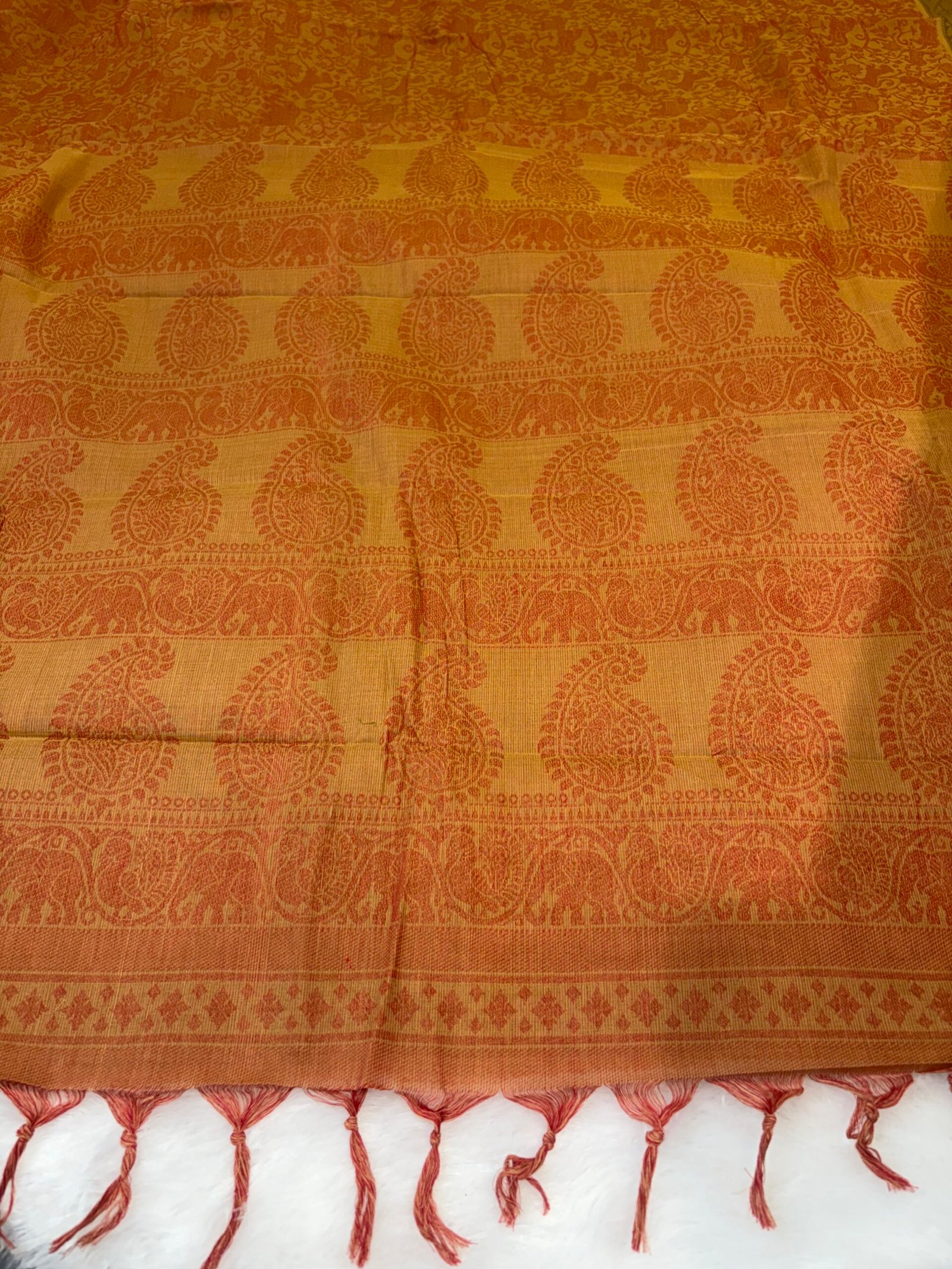 vanasingaram printed Kanchi cotton saree - Image 7